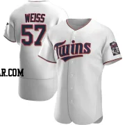 Zack Weiss Men's Minnesota Twins White Authentic Home Jersey