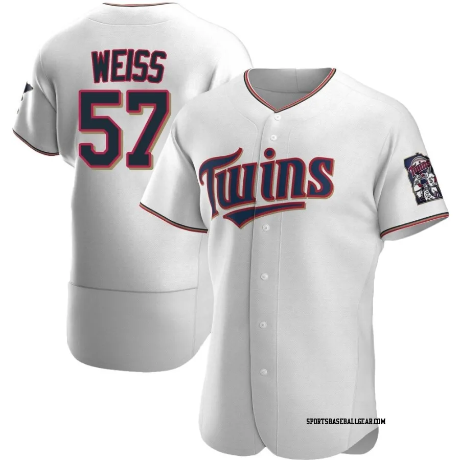 Zack Weiss Men's Minnesota Twins White Authentic Home Jersey