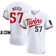 Zack Weiss Men's Minnesota Twins White Elite Home Jersey