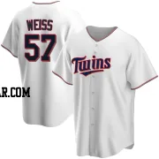 Zack Weiss Men's Minnesota Twins White Replica Home Jersey