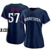 Zack Weiss Women's Minnesota Twins Navy Authentic Alternate Jersey