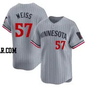 Zack Weiss Youth Minnesota Twins Gray Limited Road Jersey