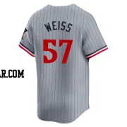 Zack Weiss Youth Minnesota Twins Gray Limited Road Jersey