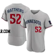 Zebby Matthews Men's Minnesota Twins Gray Authentic Road Jersey