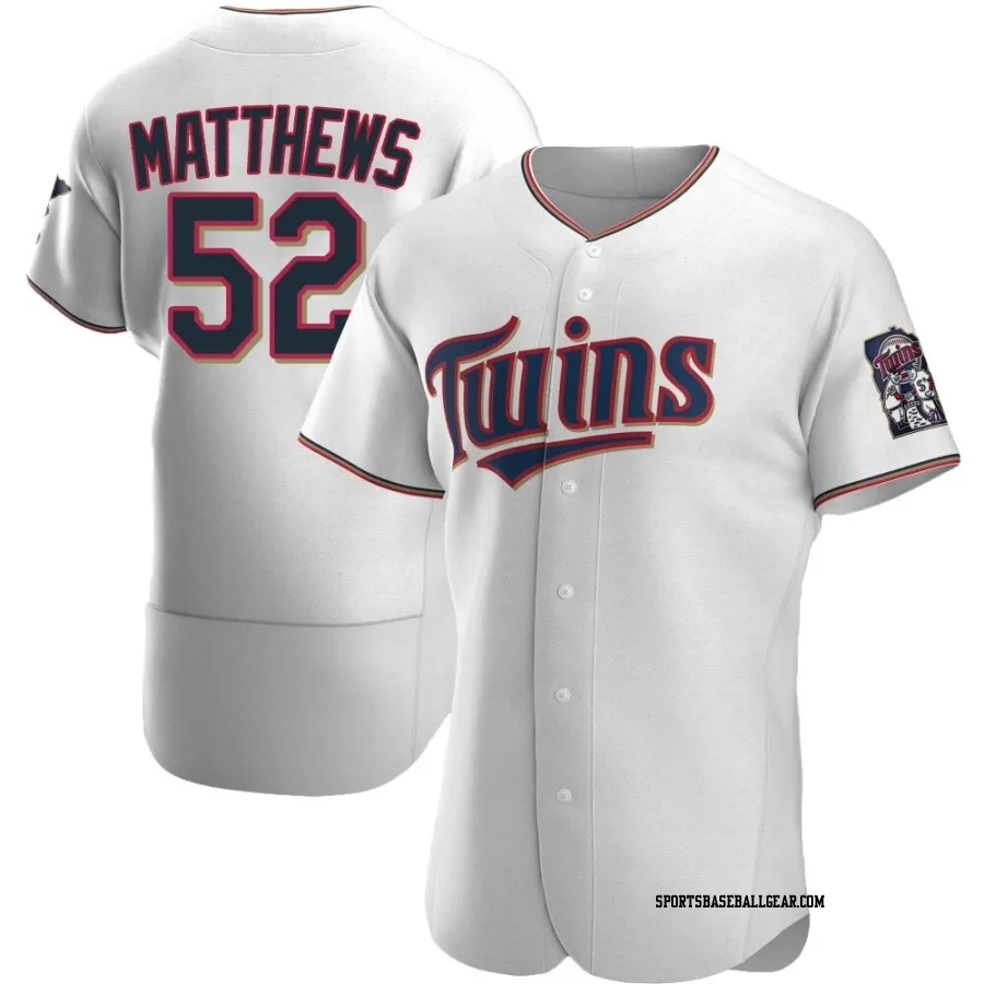 Zebby Matthews Men's Minnesota Twins White Authentic Home Jersey