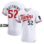 Zebby Matthews Men's Minnesota Twins White Elite Home Jersey