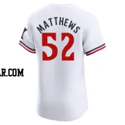 Zebby Matthews Men's Minnesota Twins White Elite Home Jersey