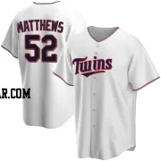 Zebby Matthews Men's Minnesota Twins White Replica Home Jersey