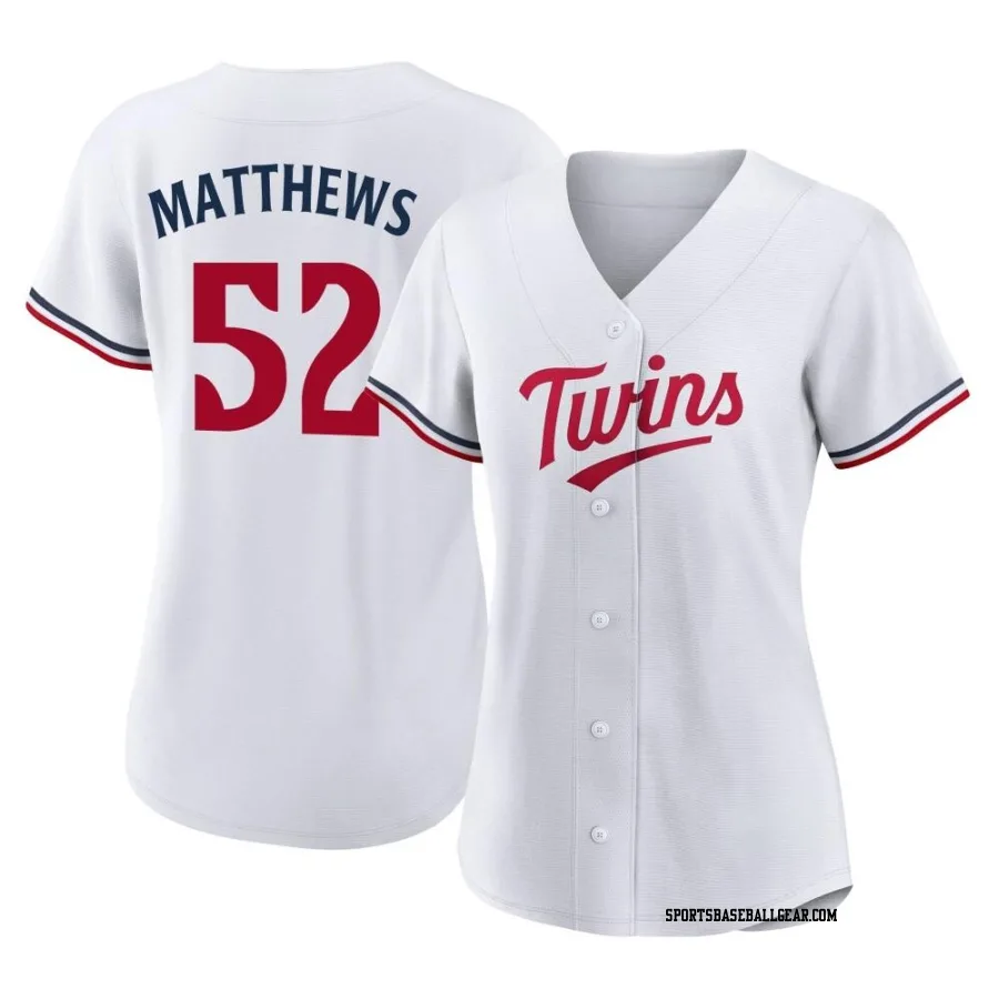 Zebby Matthews Women's Minnesota Twins White Replica Home Jersey