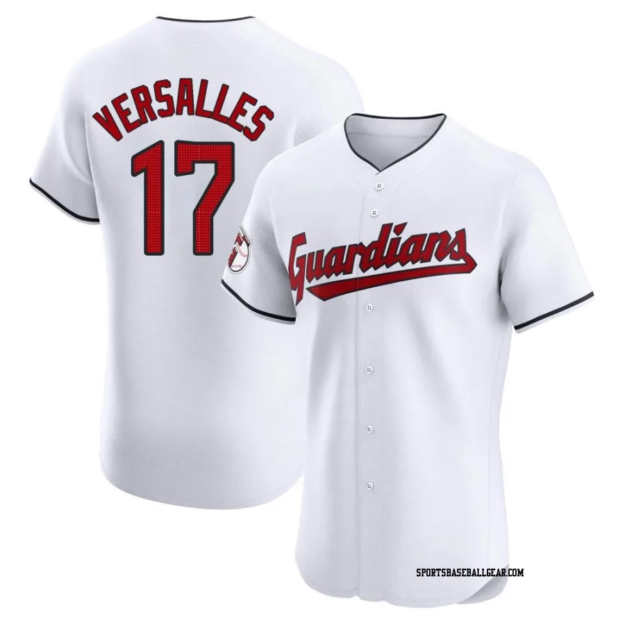 Zoilo Versalles Men's Cleveland Guardians White Elite Home Jersey