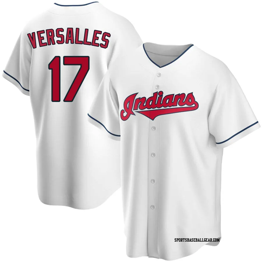 Zoilo Versalles Youth Cleveland Guardians White Replica Home Jersey